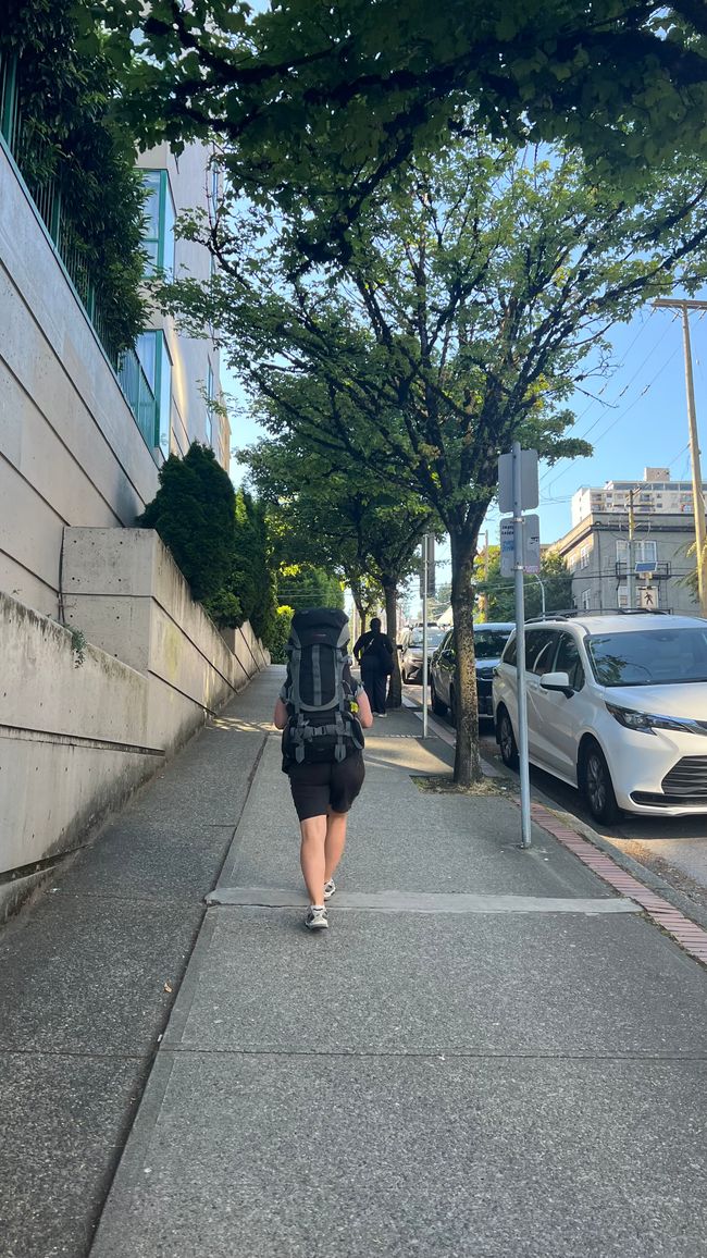 Llegada con mochila