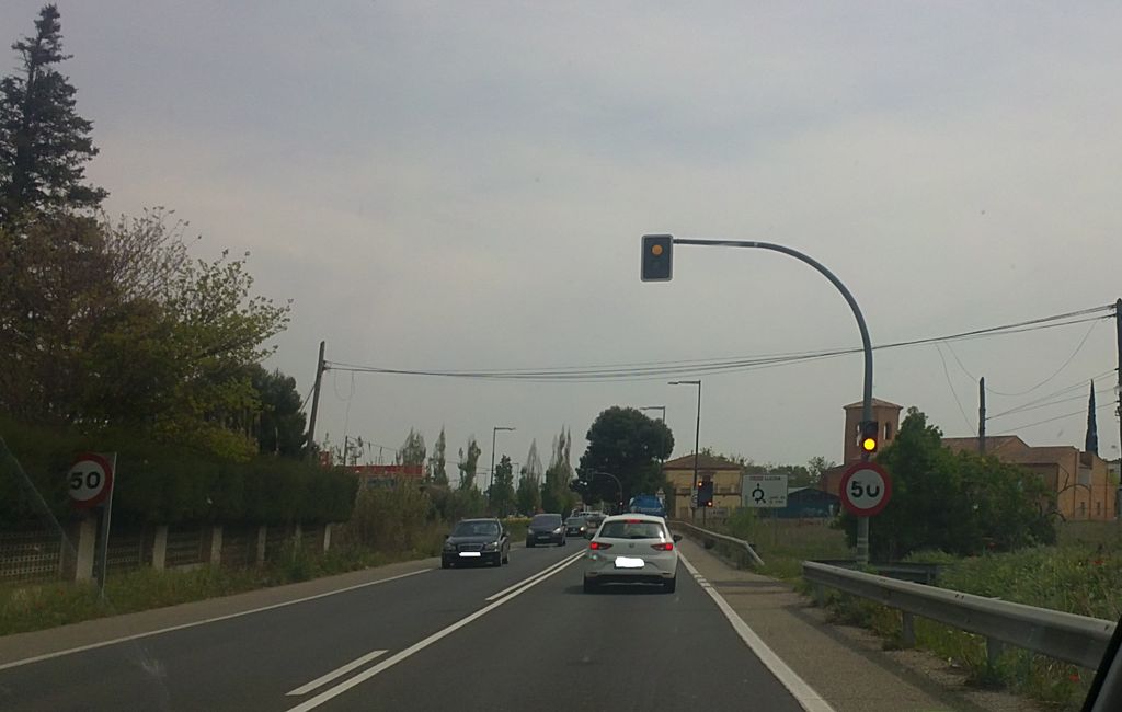 Foto dalla mia auto a Lleida (Catalogna, Spagna) (aprile 2019)