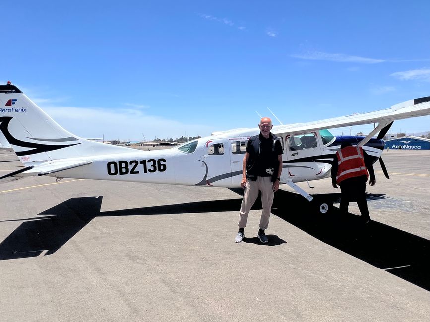 Et c'est parti dans cet avion plus petit … d'abord au-dessus de la ville