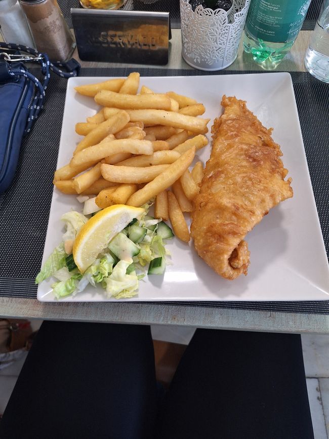 fish and chips avec salade 