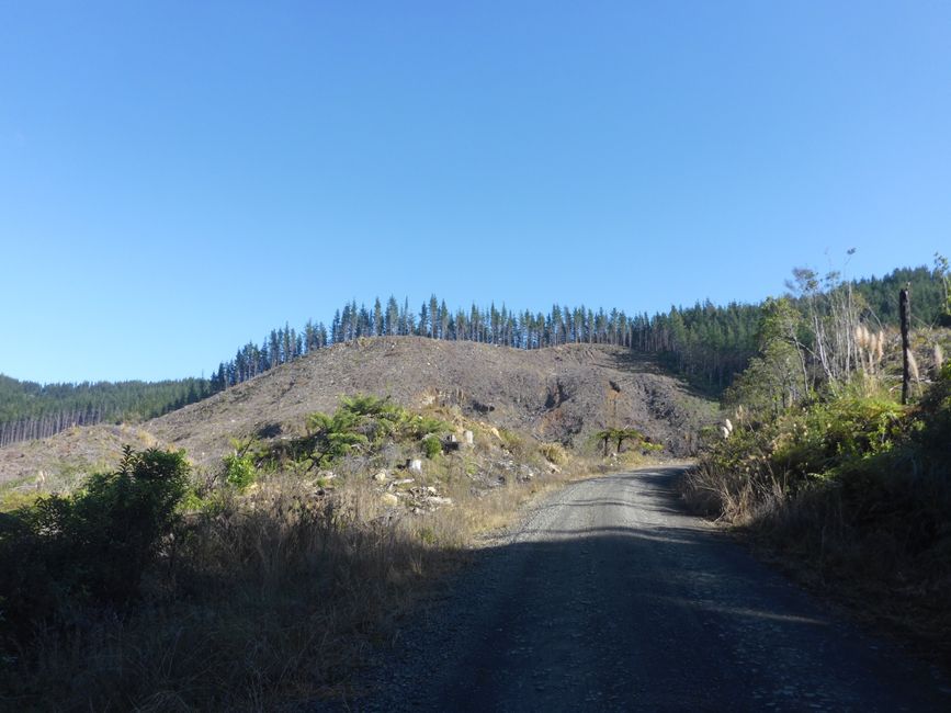 Sur la route privée à travers la montagne