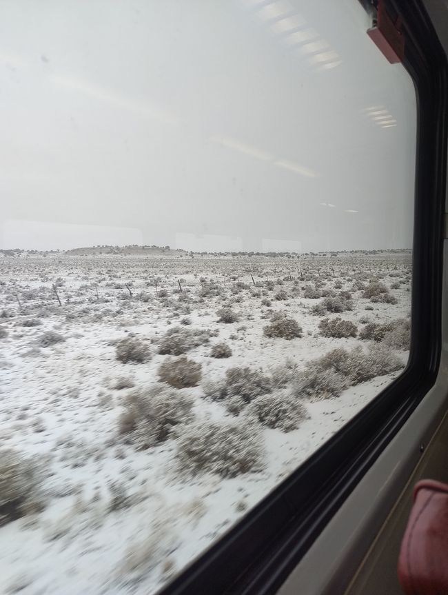 View from the train towards the Grand Canyon
