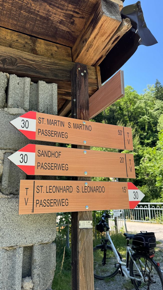 Radtour von Tscherms nach St. Leonhard in Passeier