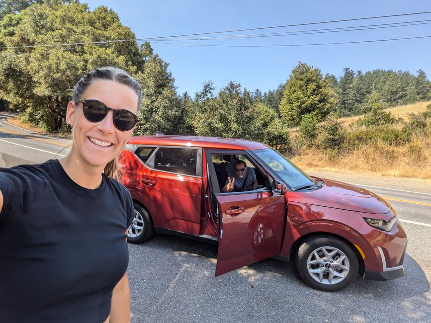 Sunday: The trip can start with our red car