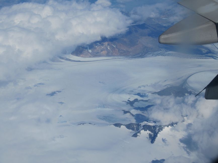 Desde el avión ..