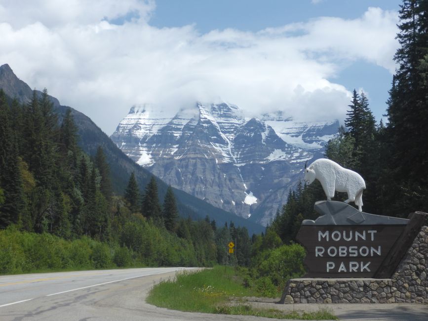 Mont Robson, 3954m, versteckt sich 