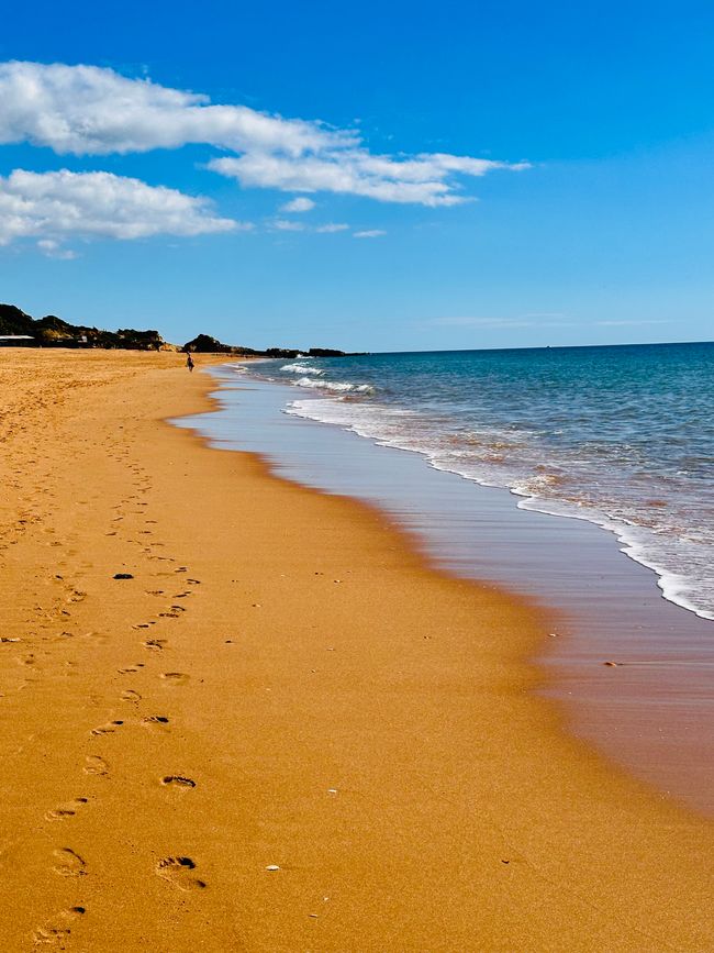 Ein Tag am Meer: Strandspaziergang in Albufeira