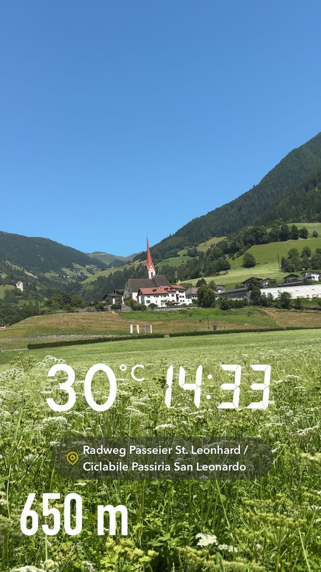 Radtour von Tscherms nach St. Leonhard in Passeier