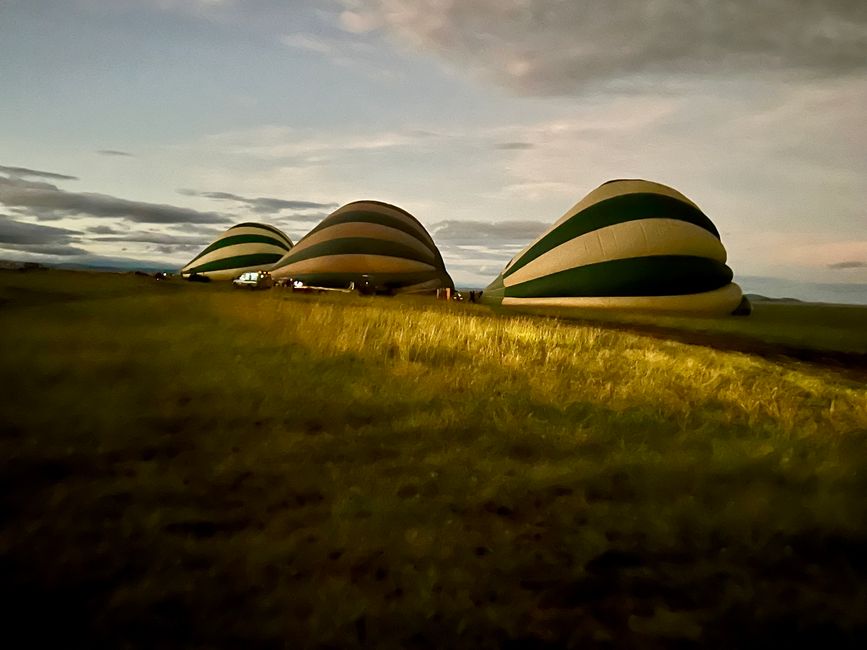 Luftballong över Masai Mara