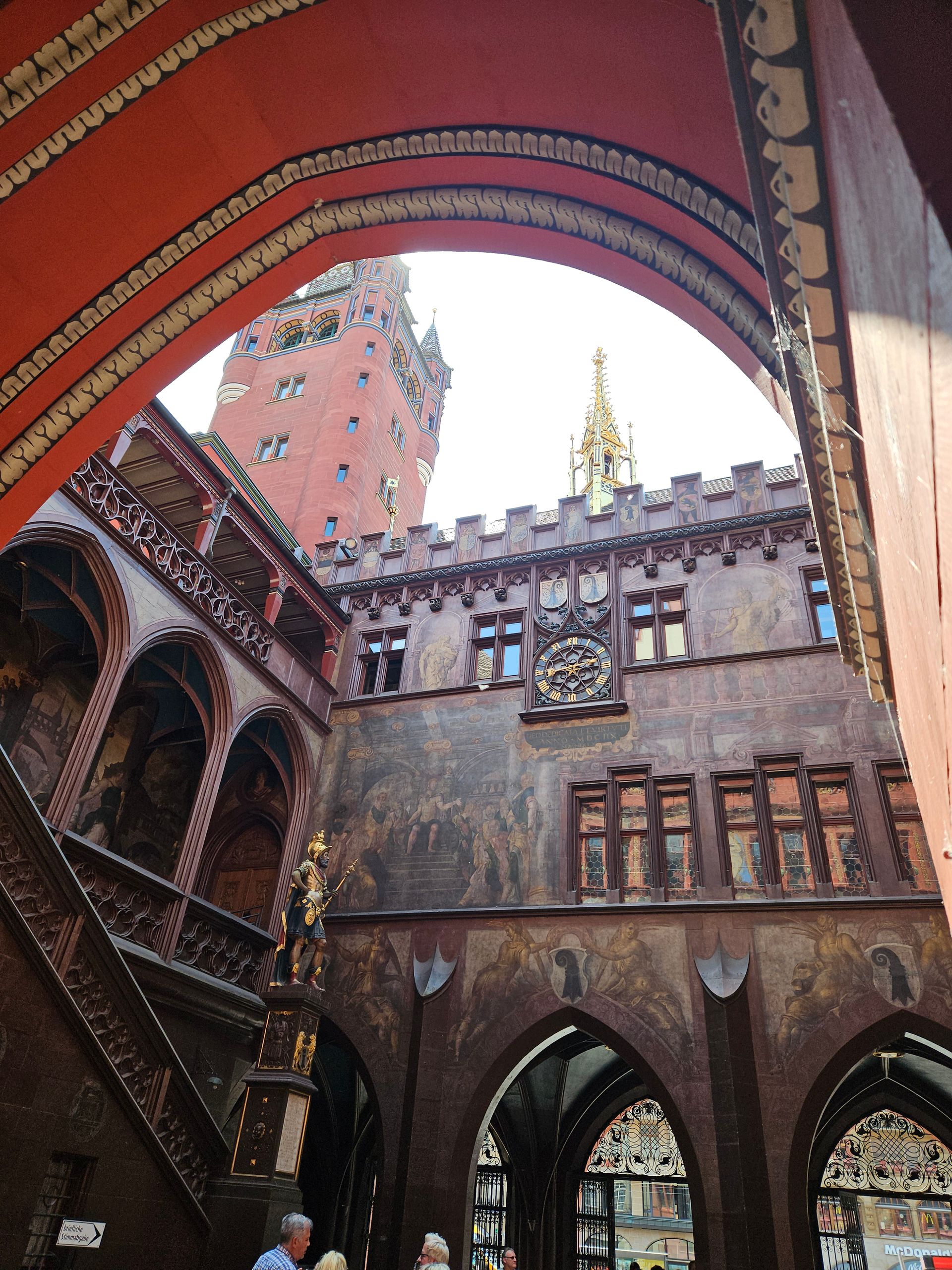 Basel: Red City Hall Courtyard