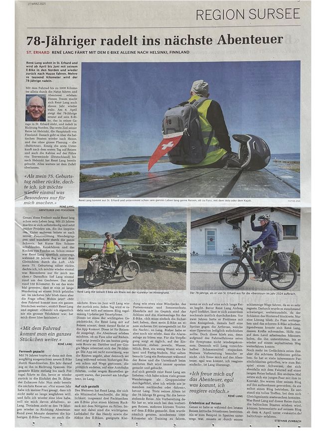 Ansage der Tour in der Surseer Woche.