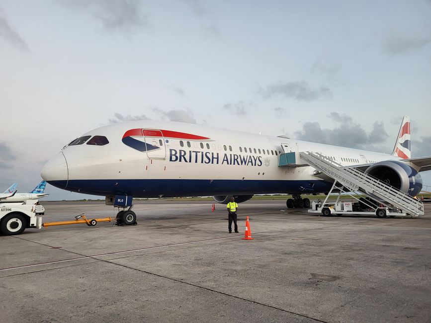 unser Flugzeug für den Rückflug
