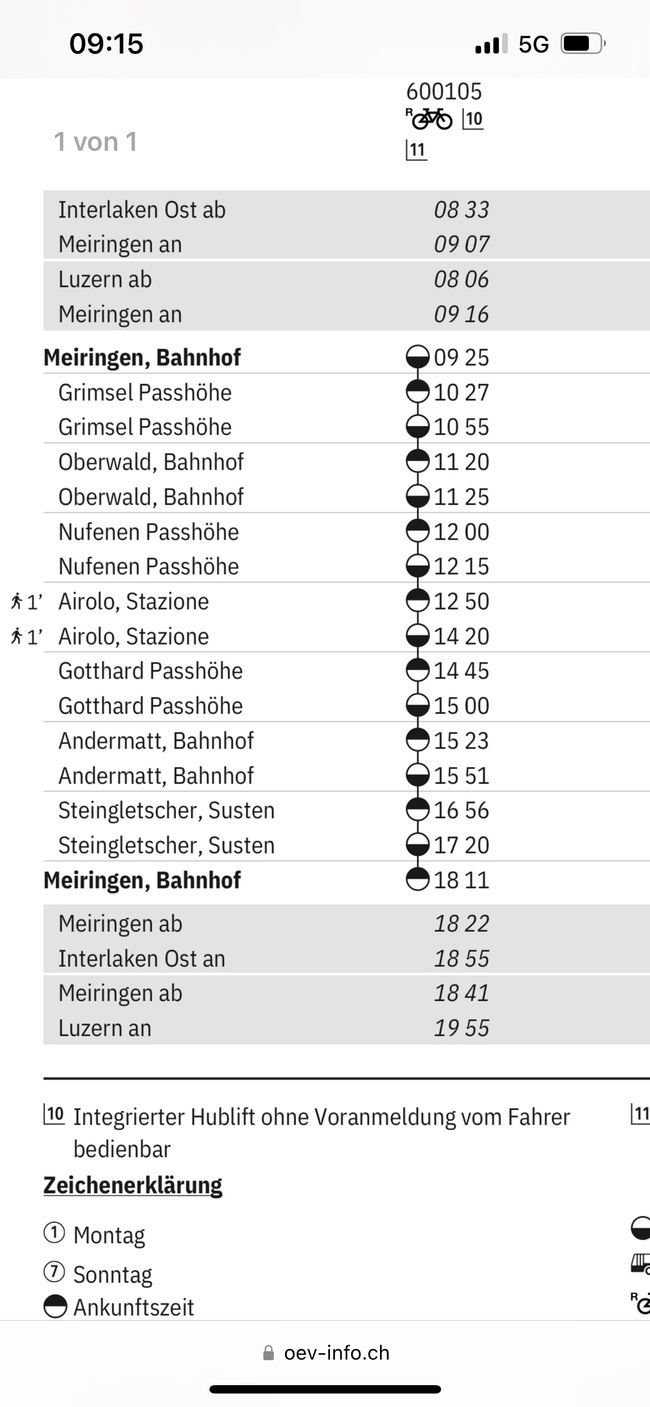 Ein durchgetakteter Fahrplan