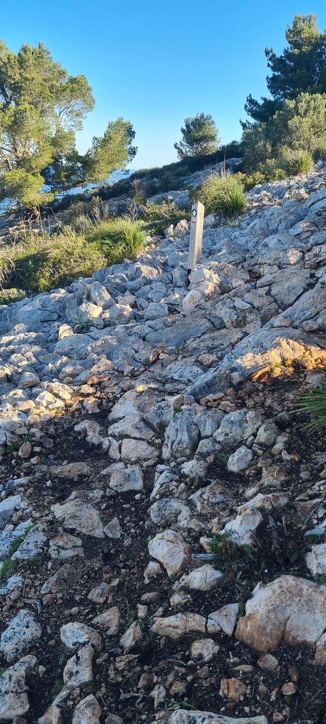 Der erste Anstieg von Finca Ses Fontanelles nach Estellencs