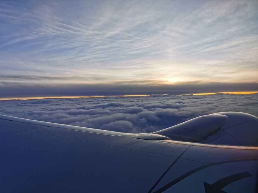(Rück-)Reisetag - zumeist über den Wolken 