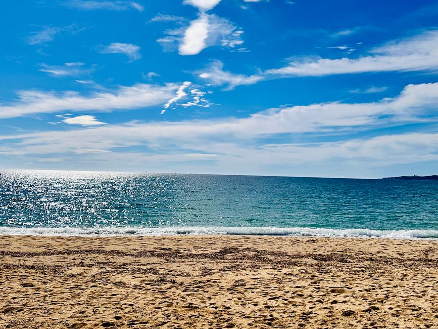 Sonne, Strand in Palamós und Ausruhen