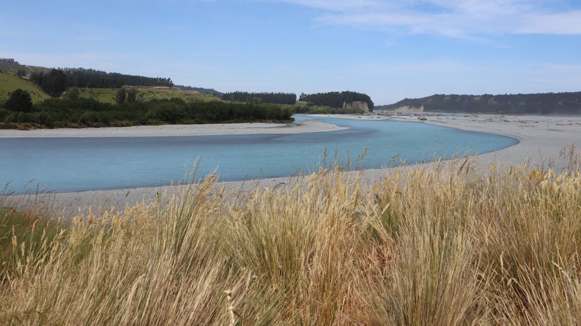 Rakaia River - Blick vom Stellplatz