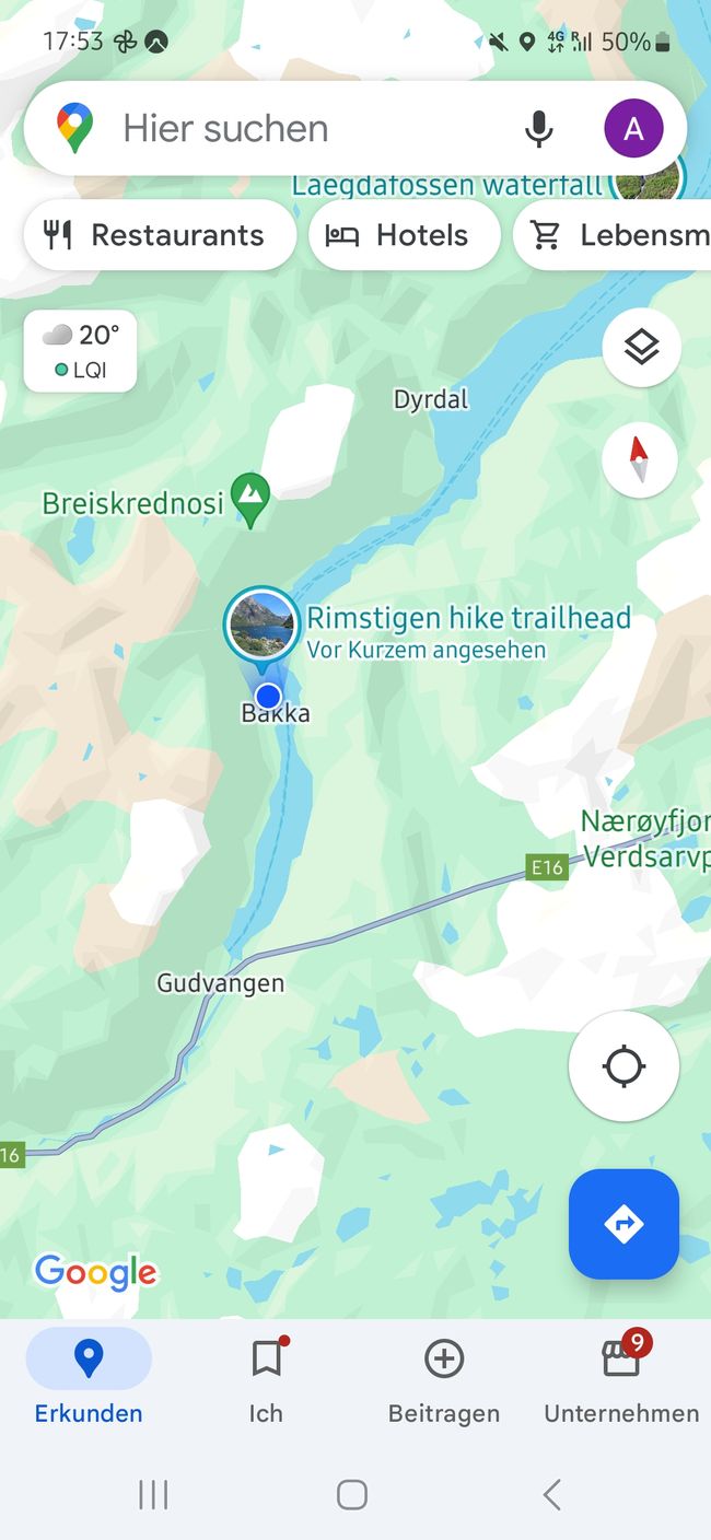 Tag 11 - Bakka am Næroyfjorden über Vossevangen und Viking Valley in Gudvangen