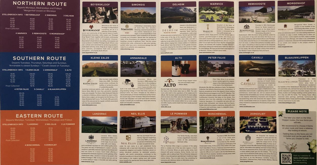 Die drei Tour-Möglichkeiten