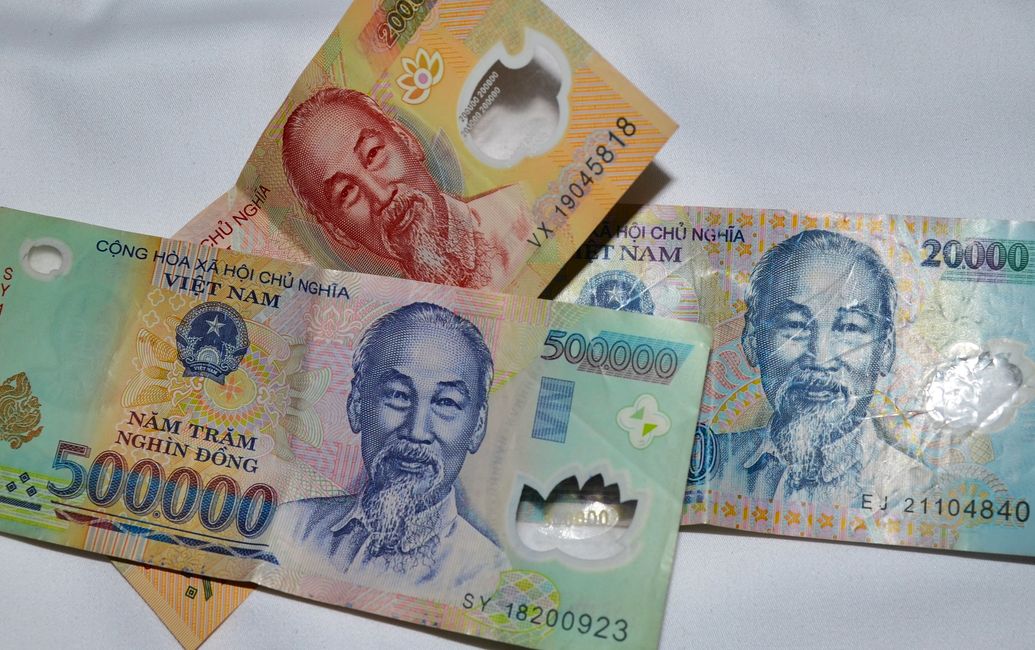 Les Dong vietnamiens ont beaucoup de zéros