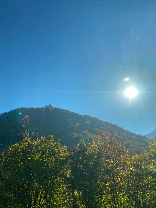 Die Sonne strahlte schon früh am Morgen