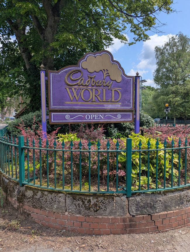 Die Cadbury world- wenn es schon am Bahnhof nach Schokolade riecht