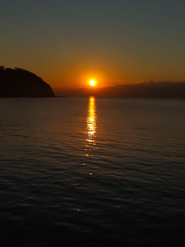 Sonnenuntergang Kurz vor Enoshima Island