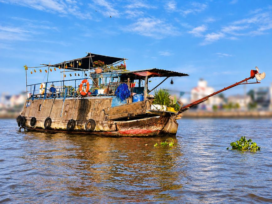 Hausboot auf dem Can-Tho-Fluss