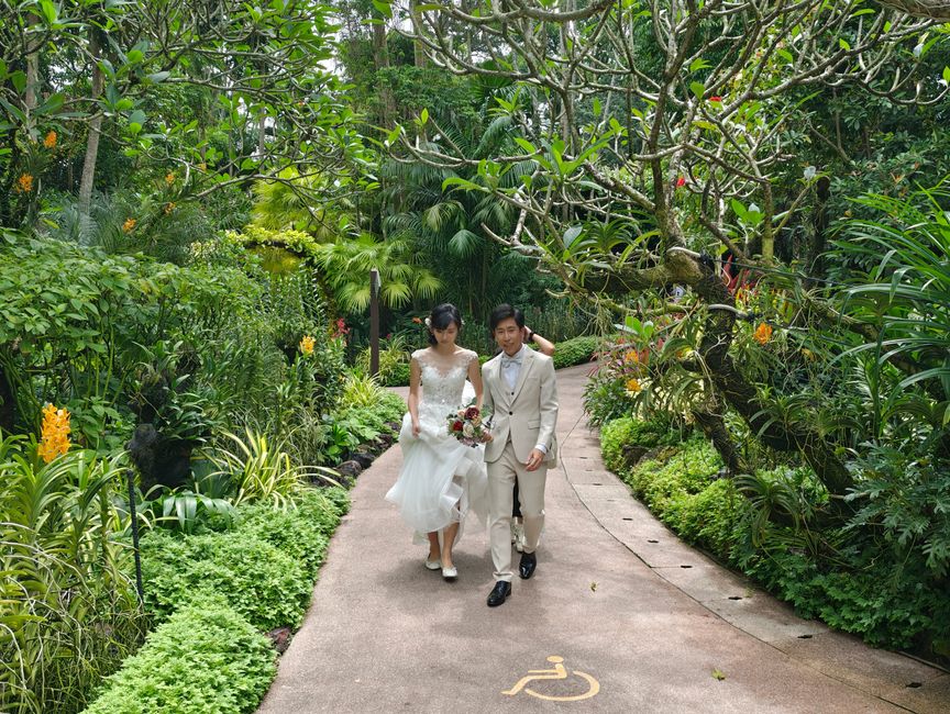 Brautpaar im National Orchid Garden