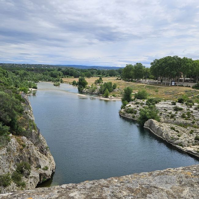 View from the Pont du Gard