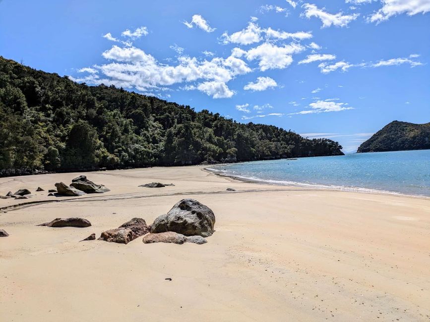 Mit dem Kajak raus auf die Sandy Bay im Abel Tasman-NP