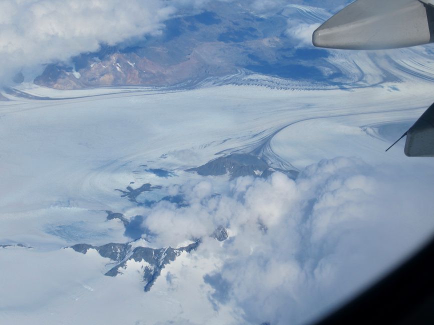 Desde el avión ..