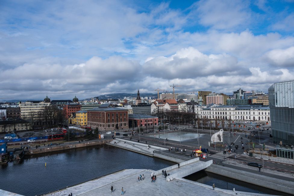 Bjørvika - Blick vom Dach der Oper