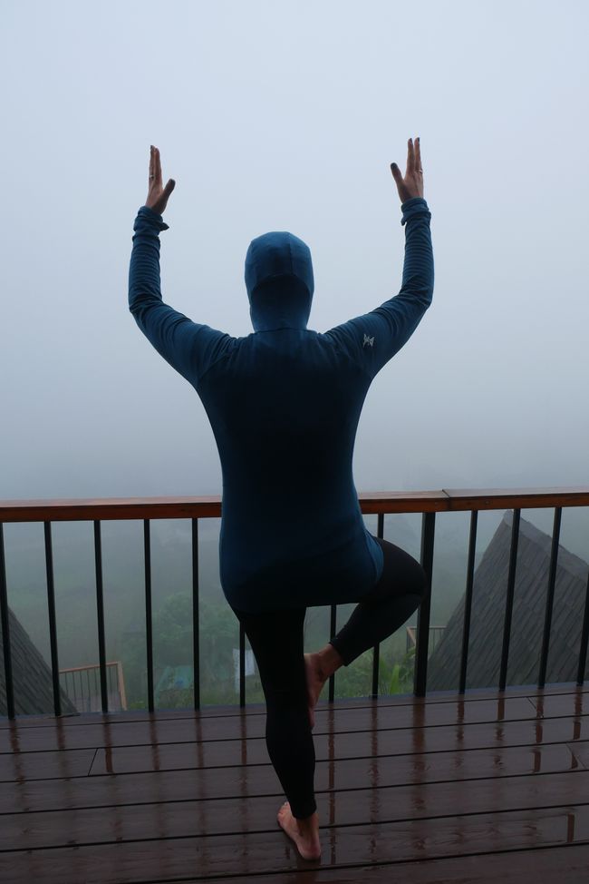 Yoga even in bad weather