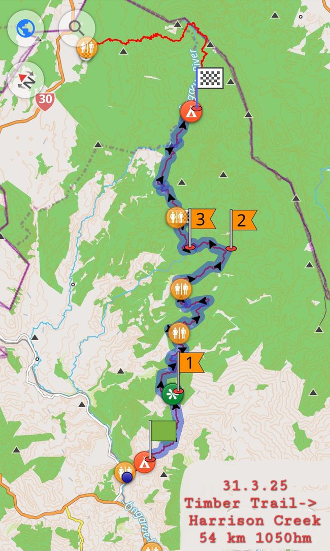 31.3.25 58km auf dem Timber Trail