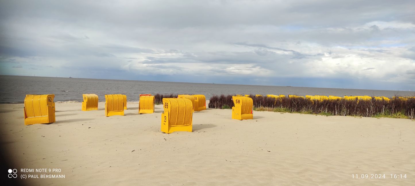 After work, a visit to Cuxhaven Duhnen