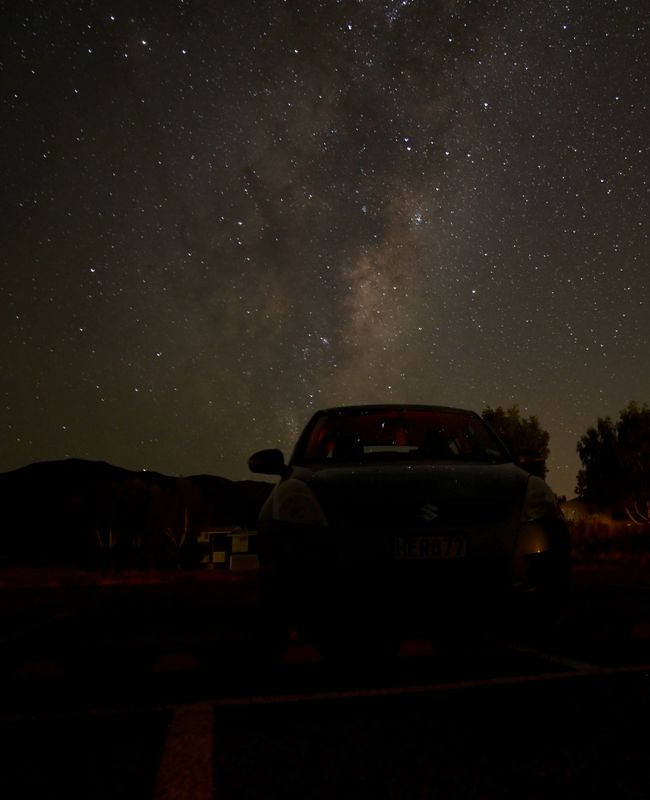 Milky Way behind our car