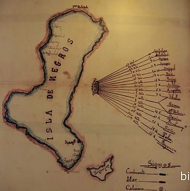 Old Map of Negros and Siquijor