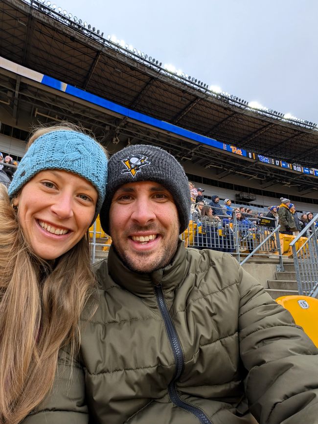 Fun Footballspiel der Collegemannschaft von Pittsburgh (Pittsburgh Panthers)
