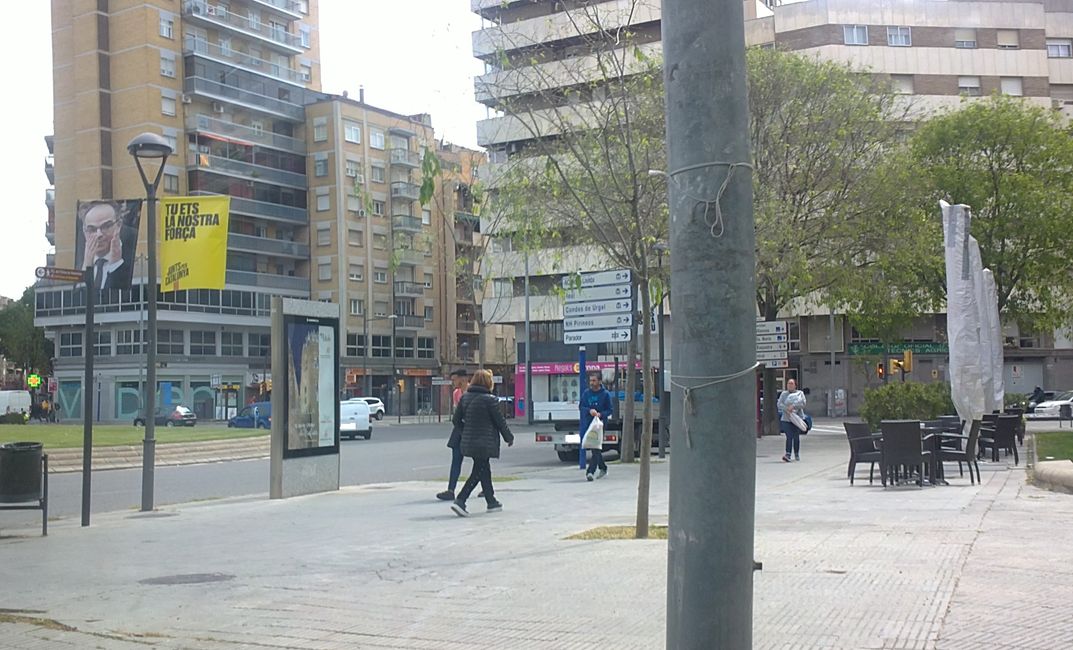 Foto dalla mia auto a Lleida (Catalogna, Spagna) (aprile 2019)