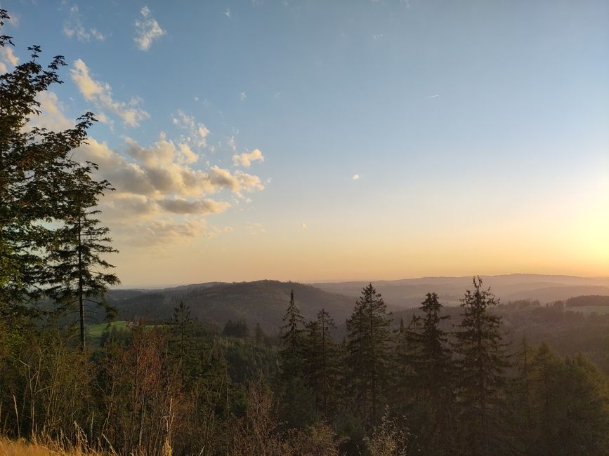 View from Döbraberg, 'highest elevation of the Frankenwald'