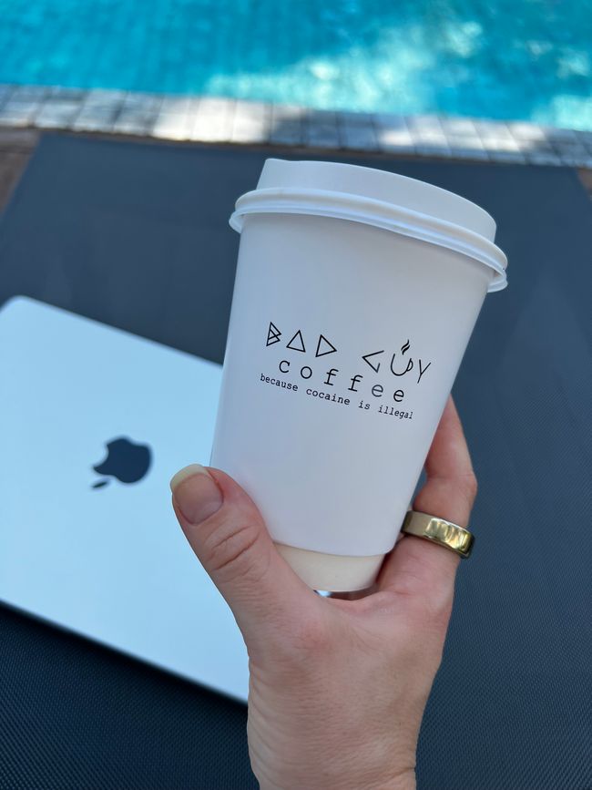 Coconut, sunset and coffee