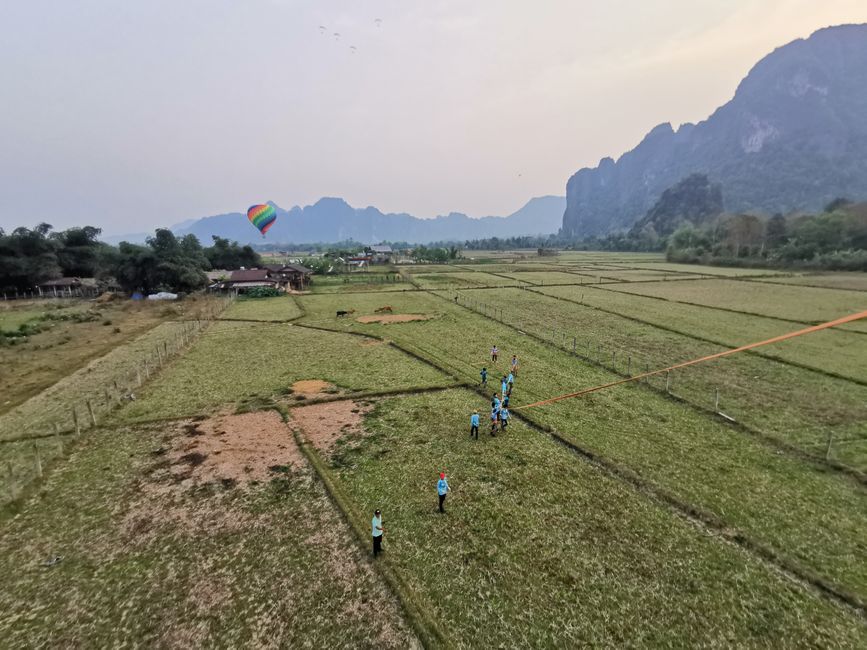 Continuing the journey to Vang Vieng - Hike to the Silver Cross Viewpoint and hot air balloon ride