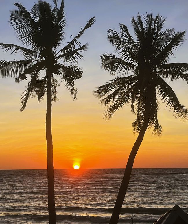 Blick um 5:30 Uhr von meinem Bungalow