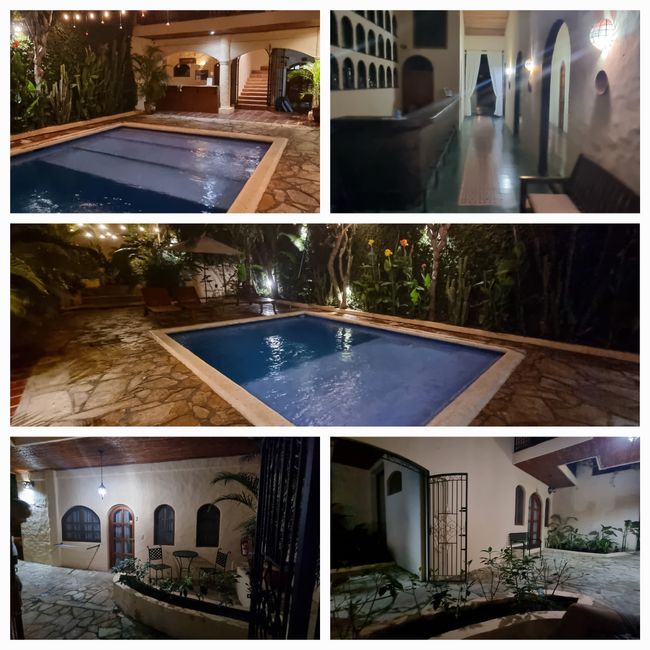 The hotel at night