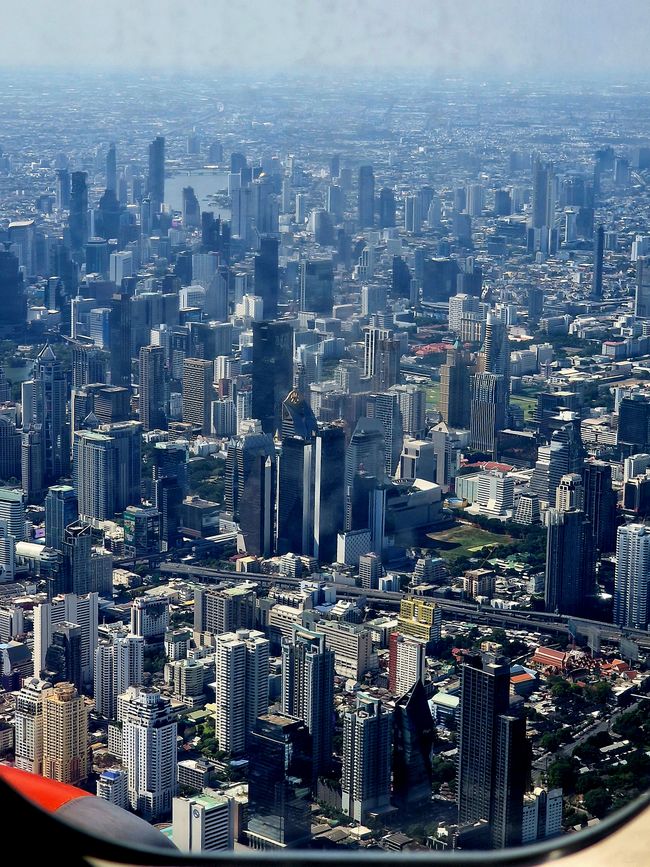 Unsre Ankunft, mit dem Flugzeug,