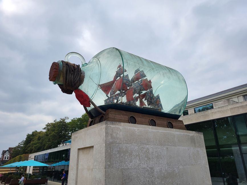 In front of the Maritime Museum in Greenwich 