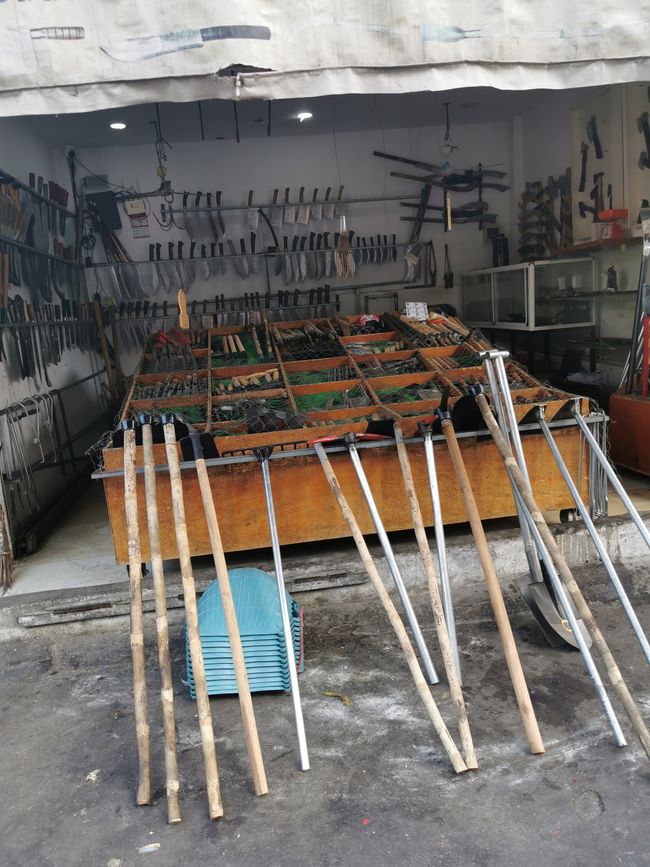 ... Garden tools department..