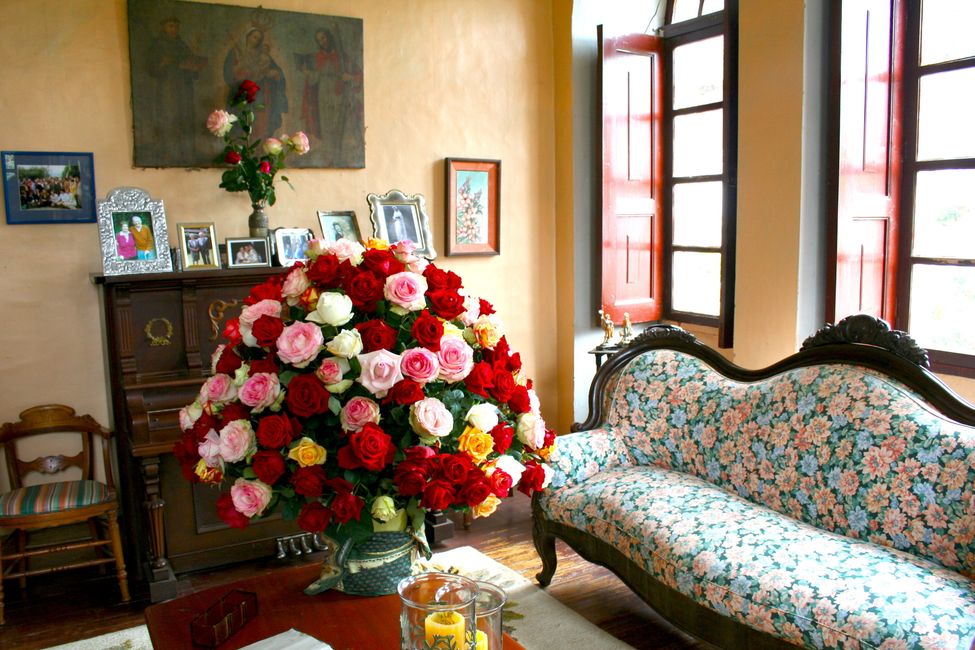 Hacienda eines Rosenzüchters auf einer Fairetrade Farm