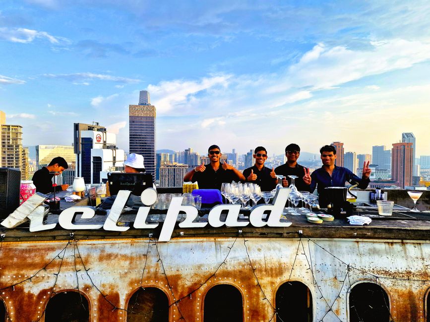 Helipad bar. Former helicopter landing pad